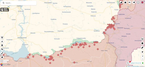 Звільнені під час контрнаступу населені пункти в Запорізькій області